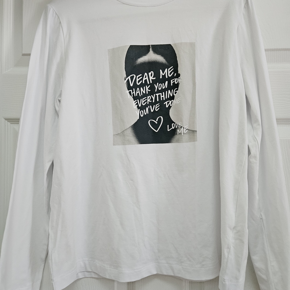White Long Sleeve Graphic Tee
